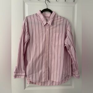 Aritzia Wilfred Free Poplin Pink striped button-up shirt - XS